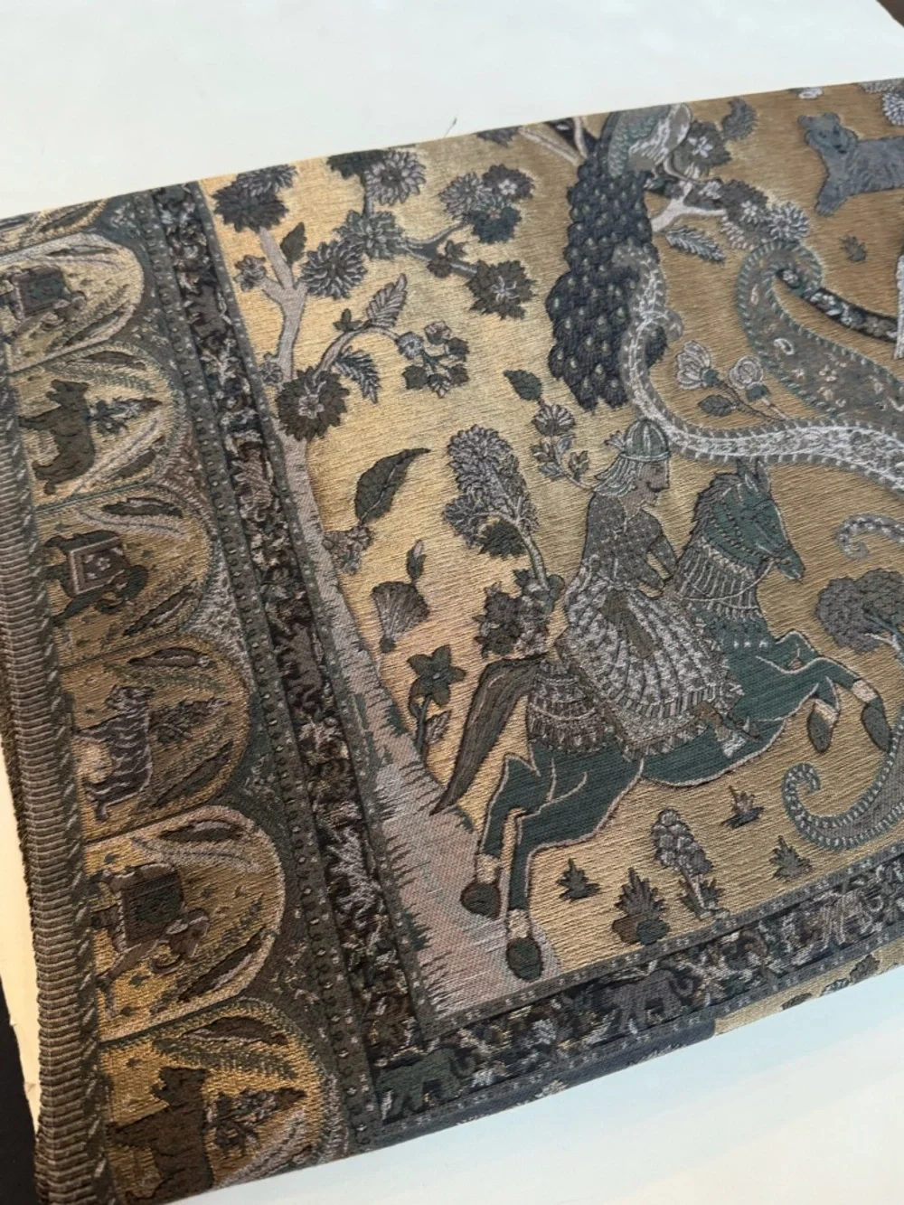 Moonlight Shawl with Peacock Design, Wedding Wrap - Picture 5 of 17